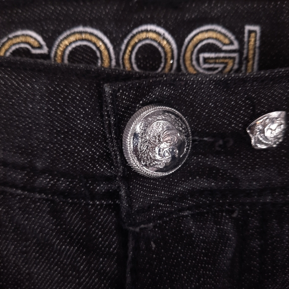 Coogi Australia Jeans Men's 42 x 35 Black Anchor Hip Hop Baggy Urban Embroidered - Picture 6 of 16